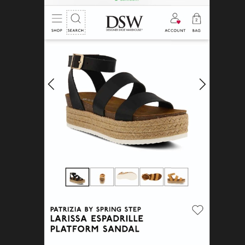 Patrizia by SpringStep Espadrille Platform/Size:38